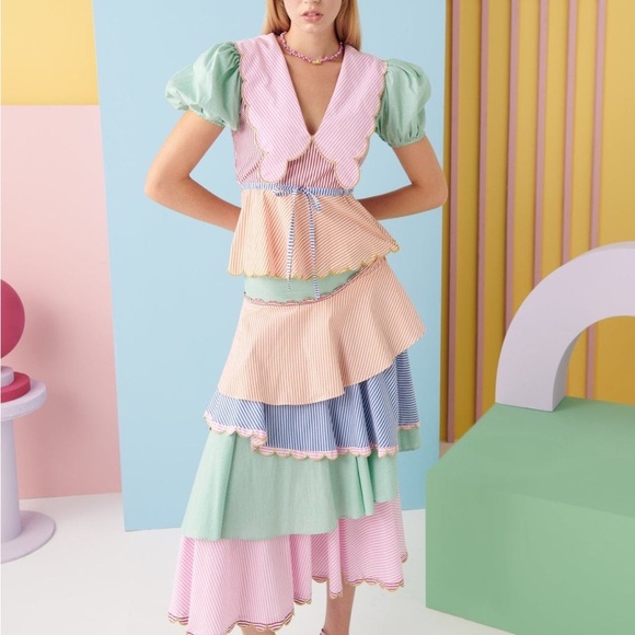 Celia B Wanderlust Colorful Tiered Maxi Skirt - Picture 3 of 6